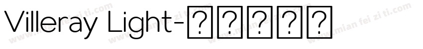 Villeray Light字体转换